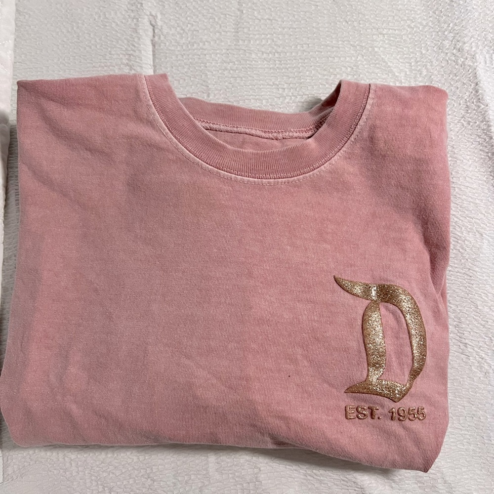 Disneyland spirit jersey. Pink and rose gold